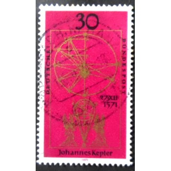 Selo postal da Alemanha de 1971 Anniversary of Johannes Kepler
