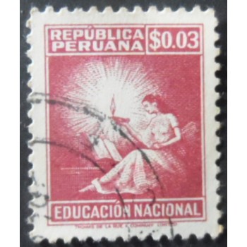 Selo postal do Peru de 1952 Symbol of Education