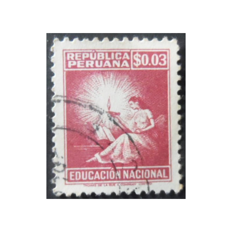 Selo postal do Peru de 1952 Symbol of Education