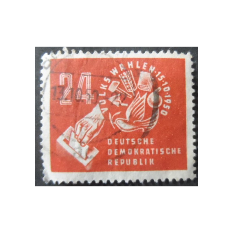 Selo postal da Alemanha Oriental de 1950 National Elections
