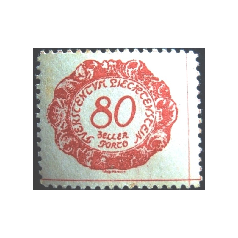 Selo postal de Liechtenstein de 1920 Figues 80