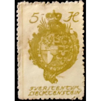 Selo postal de Liechtenstein de 1920 Coat of Arms 5