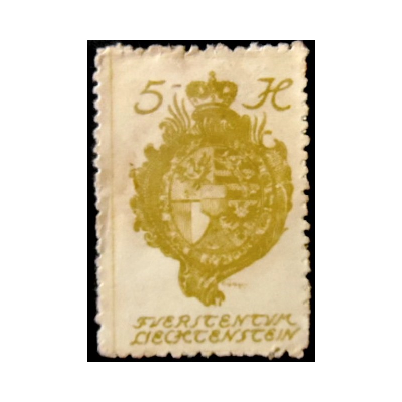 Selo postal de Liechtenstein de 1920 Coat of Arms 5