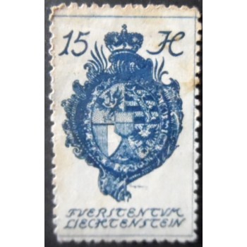 Selo postal de Liechtenstein de 1920 Landammänner 15