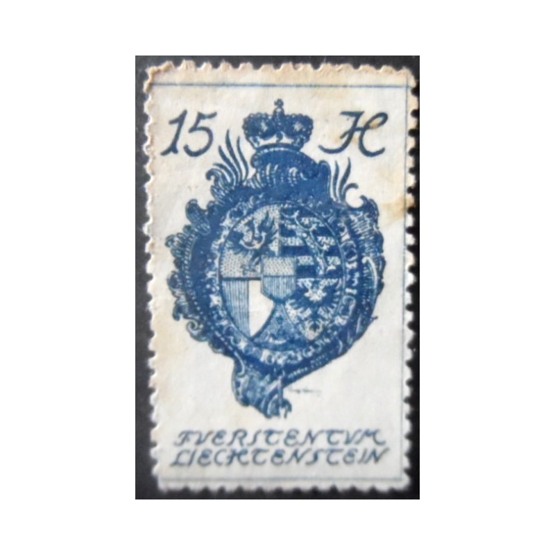 Selo postal de Liechtenstein de 1920 Landammänner 15