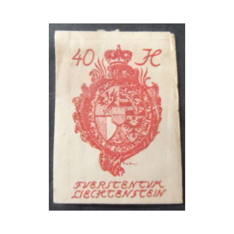 Selo postal de Liechtenstein de 1920 Landammänner 40