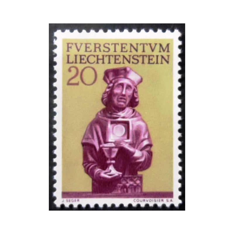 Selo postal de Liechtenstein de 1966 St Florian