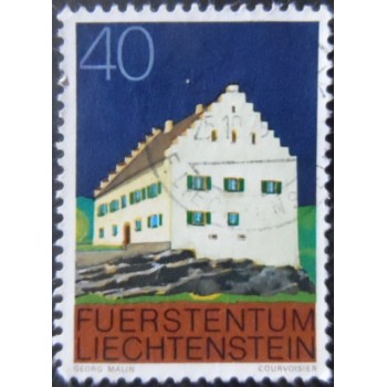 Selo postal de Liechtenstein de 1978 Monastery Bendern