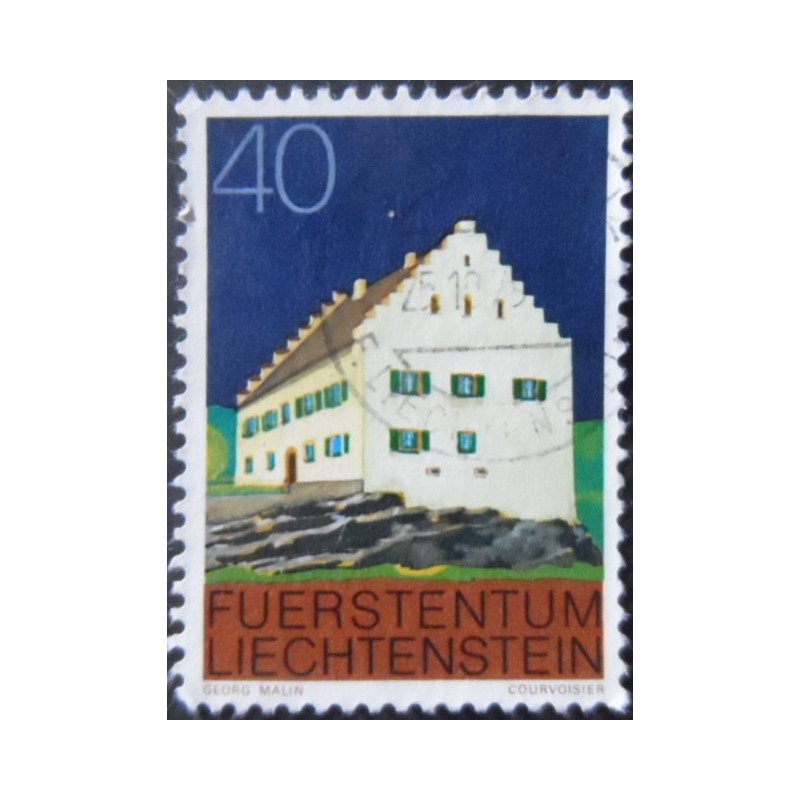 Selo postal de Liechtenstein de 1978 Monastery Bendern