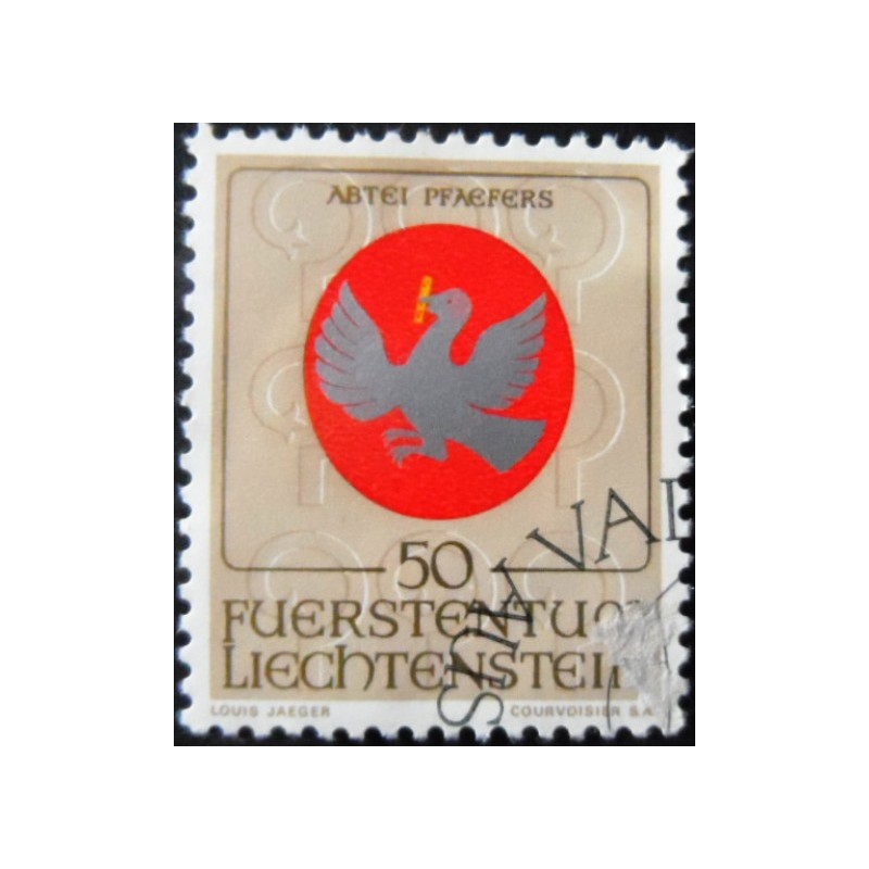 Selo postal de Liechtenstein de 1969 Pfaefers Abbey