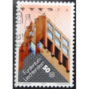 Selo postal de Liechtenstein de 1987 C.E.P.T. Modern architecture