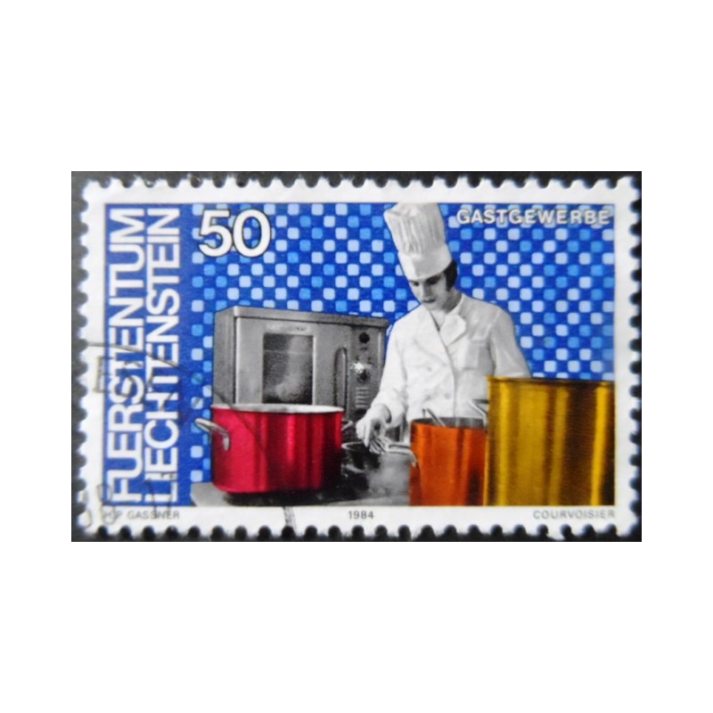 Selo postal de Liechtenstein de 1984 Catering