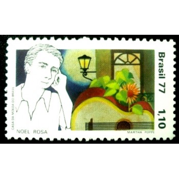 Selo postal do Brasil de 1977 Noel Rosa M