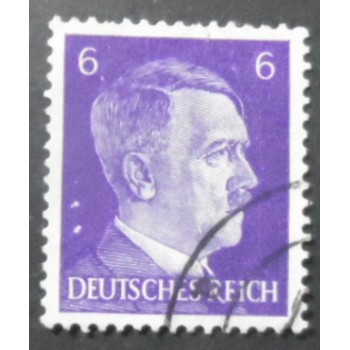 Imagem similar à do selo postal da Alemanha Reich de 1941 - Adolf Hitler 6 U