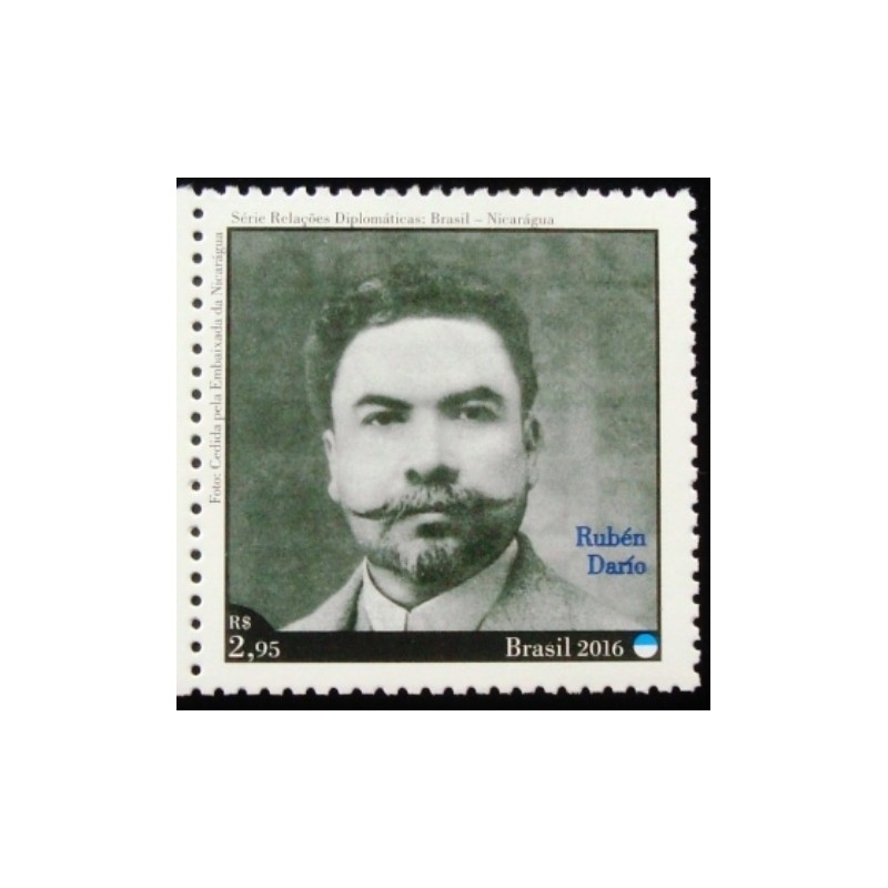 Selo postal do Brasil de 2016 Ruben Dario M