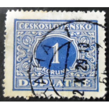 Selo postal da Tchecoslováquia de 1928 Postage Due 1