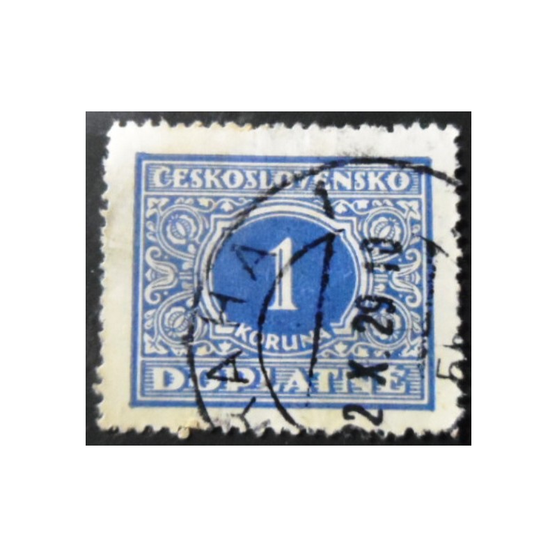 Selo postal da Tchecoslováquia de 1928 Postage Due 1