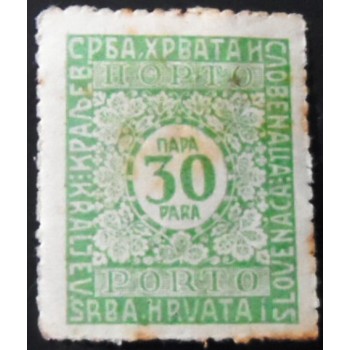 Selo postal da Eslovênia de 1923 Postage due stamps 30