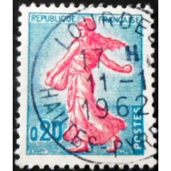 Imagem similar á do selo postal da França de 1960 Sower of Piel 0,20