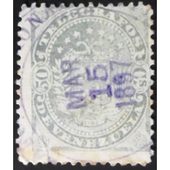 Selo postal da Venezuela de 1896 Coat of Arms 50