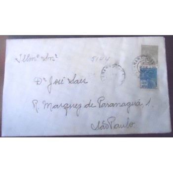 Imagem do Envelope circulado em 1938 Araraquara x São Paulo 39