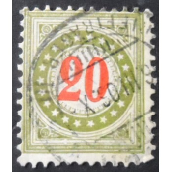 Selo postal da Suiça de 1909 Figures 20