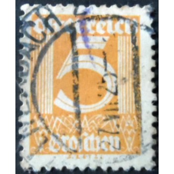 Selo postal da Áustria de 1925 Numerals 5