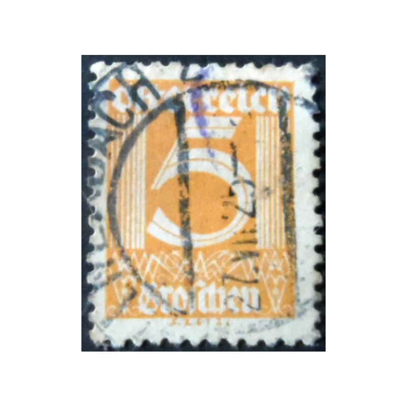 Selo postal da Áustria de 1925 Numerals 5