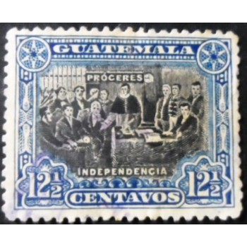 Selo postal da Guatemala de 1907 Declaration of Independence 12½