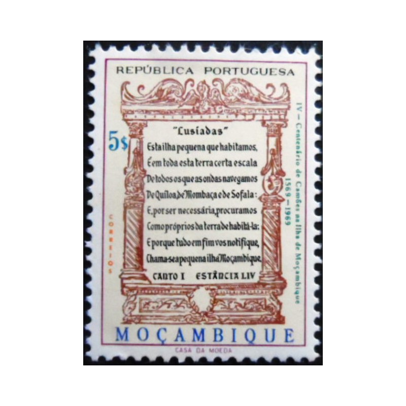 Selo postal de Moçambique de 1969 Os Lusíadas N
