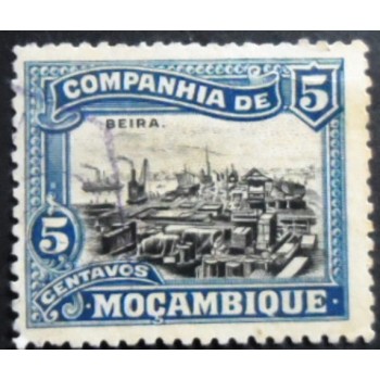 Selo postal de Moçambique de 1918 View of Beira