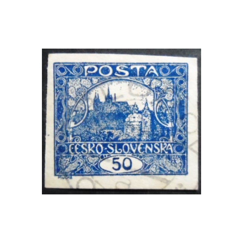 Selo postal da Tchecoslováquia de 1919 - Prague Castle 50