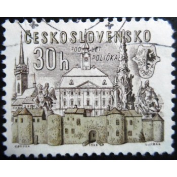 Selo postal da Tchecoslováquia de 1965 Polička