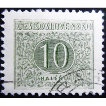 Selo postal da Tchecoslováquia de 1963 New Number Drawing 10