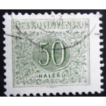 Selo postal da Tchecoslováquia de 1955 New Number Drawing 50 PA