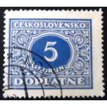 Selo postal da Tchecoslováquia de 1928 Postage Due 5