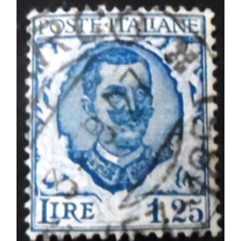 Imagem similar à do selo postal da Itália de 1926 King Vittorio Emanuele III 1,25 c