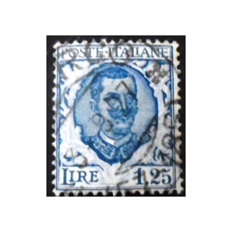 Imagem similar à do selo postal da Itália de 1926 King Vittorio Emanuele III 1,25 c