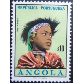 Selo postal de Angola de 1961 Girls of Angola M