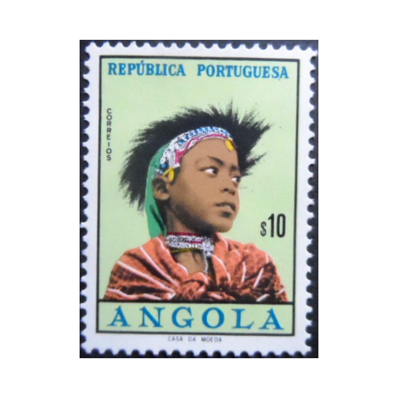 Selo postal de Angola de 1961 Girls of Angola M