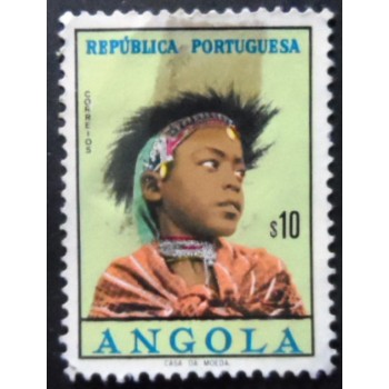 Selo postal de Angola de 1961 Girls of Angola U