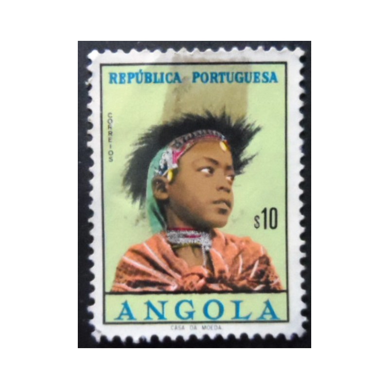 Selo postal de Angola de 1961 Girls of Angola U