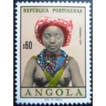 Selo postal da Angola de 1961 Girls of Angola 60 M