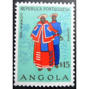 Selo postal de Angola de 1957 Couple from Dembos M