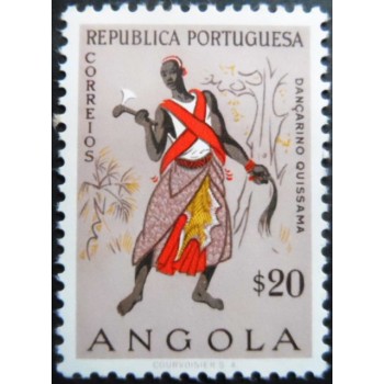 Selo postal de Angola de 1957 Dancer from Quibala M