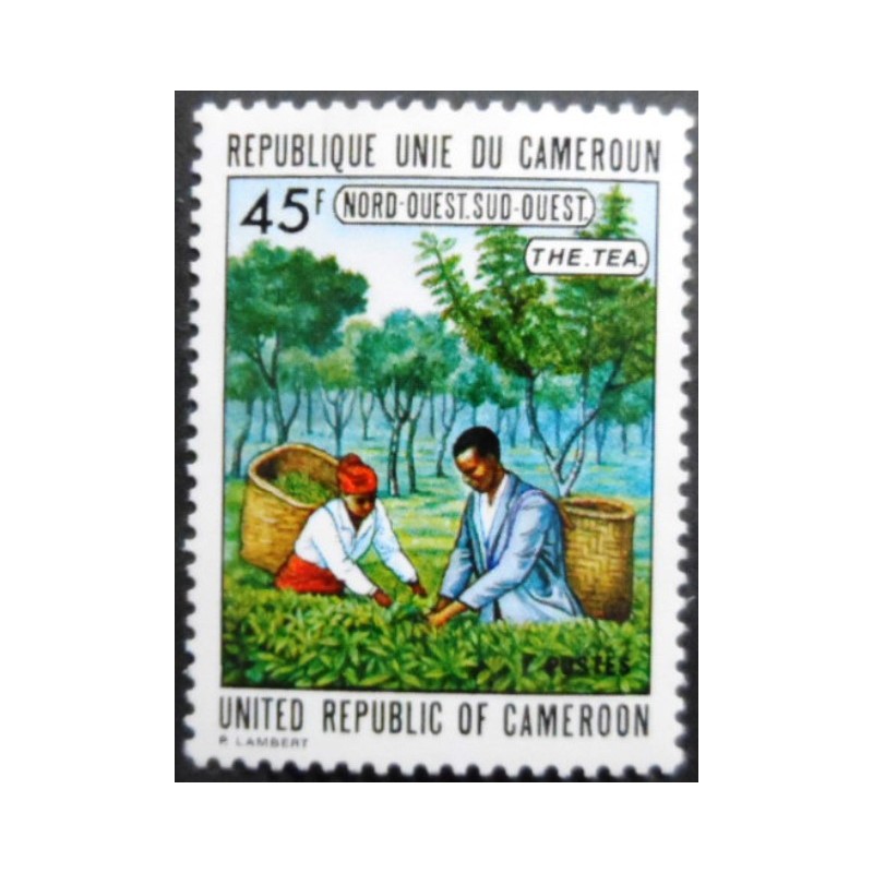 Selo postal de Camarões de 1973 Tea