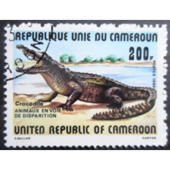 Selo postal de Camarões de 1980 Slender-snouted