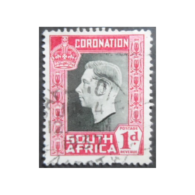 Selo postal da África do Sul de 1937 Coronation of King George VI 1 South