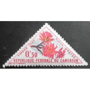 Selo postal de Camarões de 1963 Hibiscus rosa-sinensis