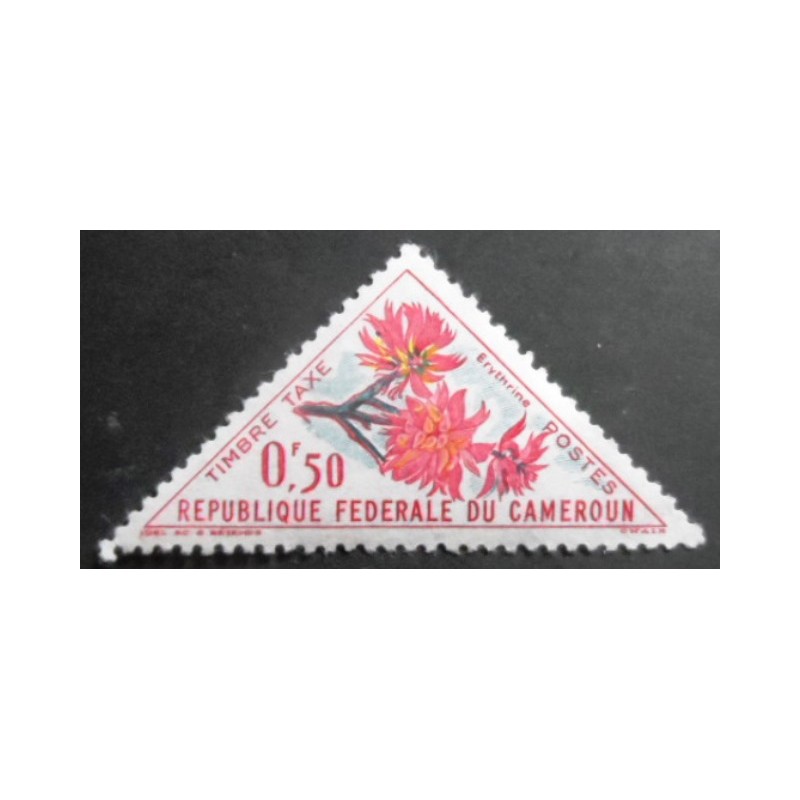 Selo postal de Camarões de 1963 Hibiscus rosa-sinensis